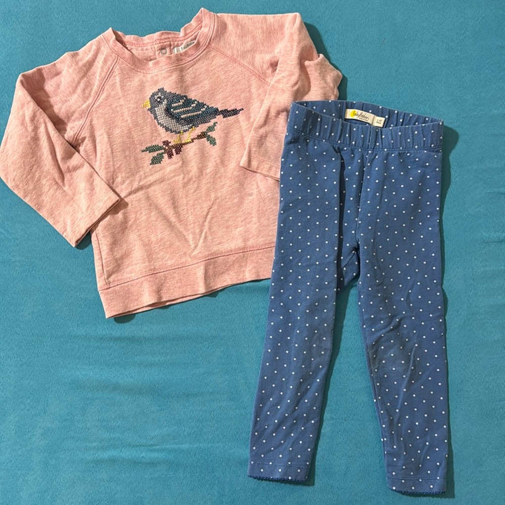 Boden sweatshirt and leggings outfit